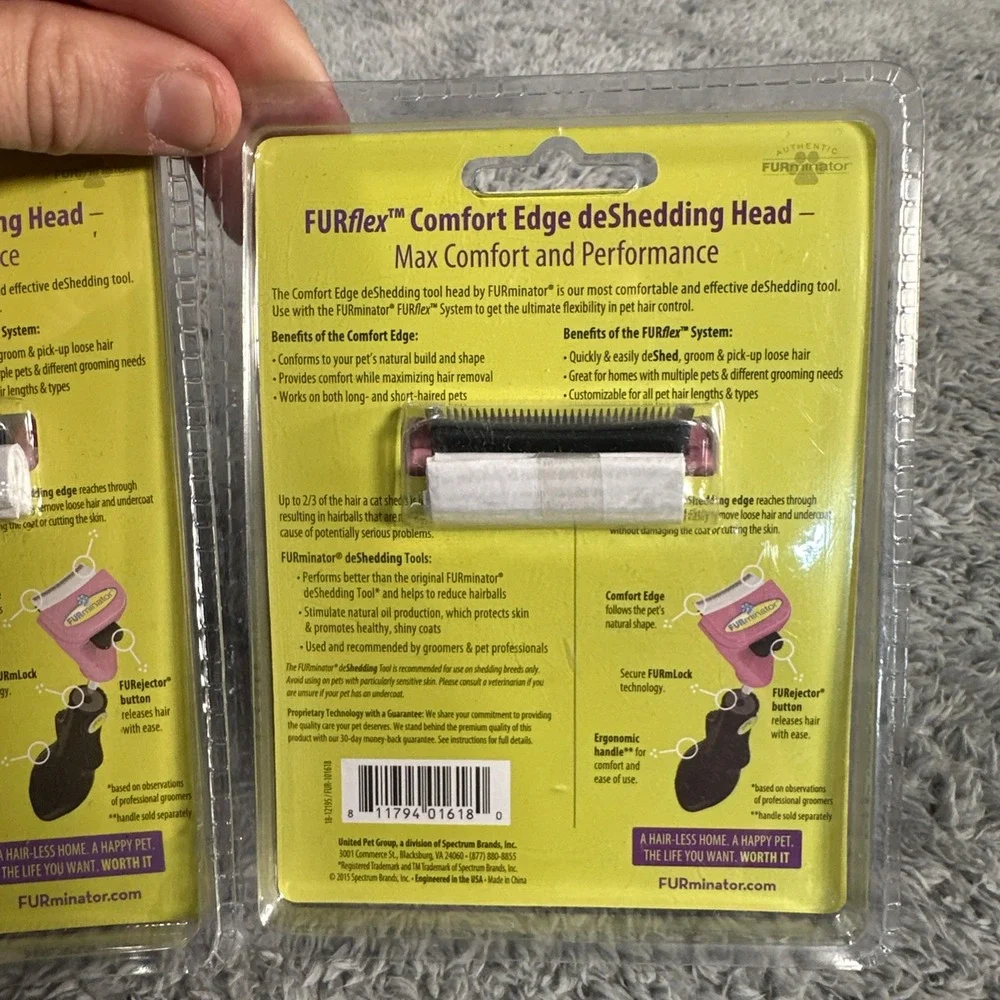 2 NEW Furminator Comfort Edge Deshedding Edge Head Only All Cats 10LBS HEAD ONLY